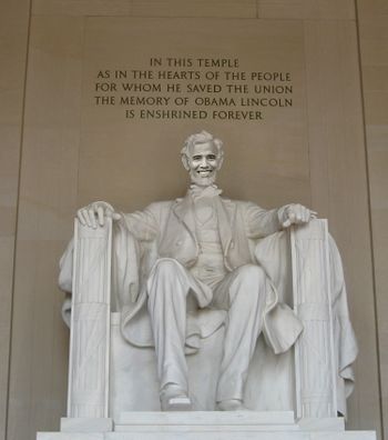 Obama Lincoln Memorial - Washington DC, 2009.jpg