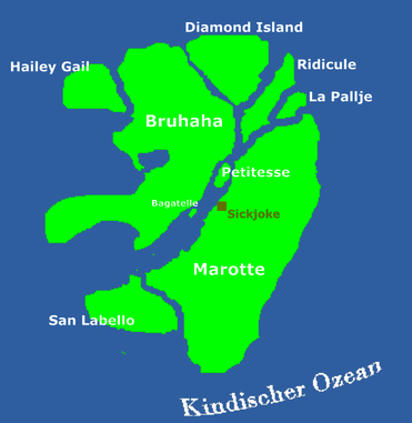 Seekarte von Kalau (übrigens auch offizielle Flagge)