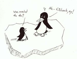 Eishockey-Pinguin