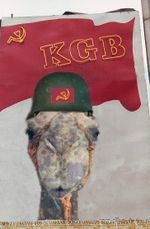 Ein Plakat der KGB (Aufgenommen in Moskow Sommer 2010)
