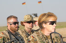 German ISAF Merkel Soldiers Training.jpg